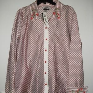 Randolph Duke The Look Silk Convertible Shirt 20 W